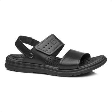 Imagem de Sandalia Papete masculina Pegada Couro Com Tira Aderente 134203