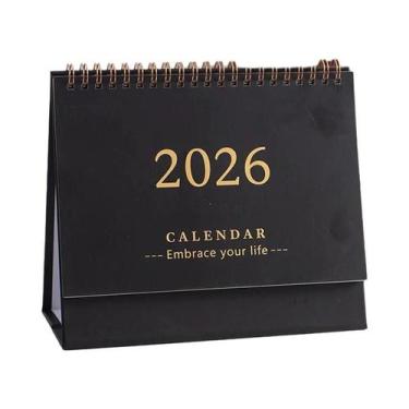 Imagem de Mini Calendário De Mesa Criativo Simples Com Bloco De Notas E Cartões 