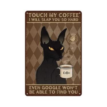 Imagem de Placa De Metal Vintage Com Gatos Para Parede - Decoração Normal É Abor