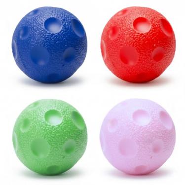 Imagem de Mordedor Brinquedo Pet Cães Cachorro Bola Bolinha Antiestresse Limpa Dentes Atóxica 6cm (AZUL ROYAL)