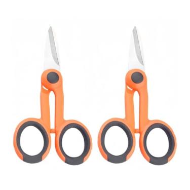 Imagem de TXWTXPJ - 2 tesouras de corte de cabo de fibra óptica - tesouras de precisão de aço inoxidável com lâminas de Kevlar para centros de dados e instalações de rede