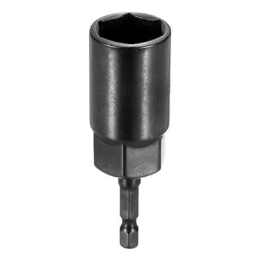 Imagem de HARFINGTON Broca de chave de porca soquete métrico de 19 mm haste sextavada de 1/10.2 cm (3,15" (80 mm) soquetes de 6 pontos extralongos conjuntos de parafusos de aço Cr-V de troca rápida para