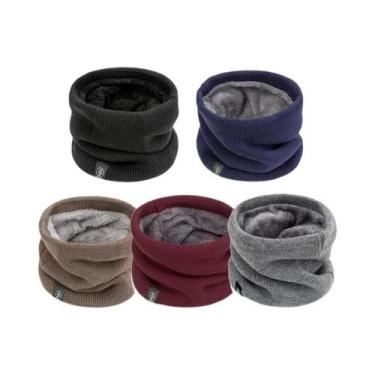 Imagem de Cachecol Unissex De Inverno Com Forro De Lã, Corta-Vento, Térmico E Ma