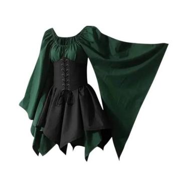 Imagem de Fantasia Medieval Europeia Feminina Com Corset E Saia Larga, Vestido I