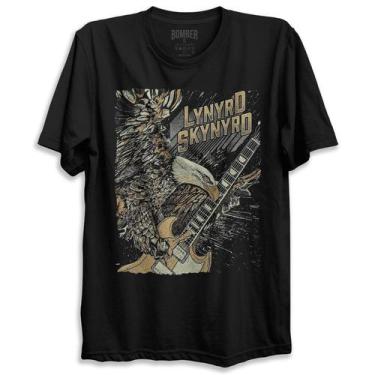 Imagem de Camiseta Preta Lynyrd Skynyrd Free Bird Bomber Southern Rock, P