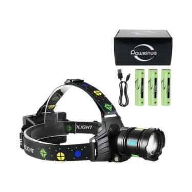 Imagem de Lanterna De Cabeça LED Recarregável Poderosa 18.000.000LM Luzes Branca