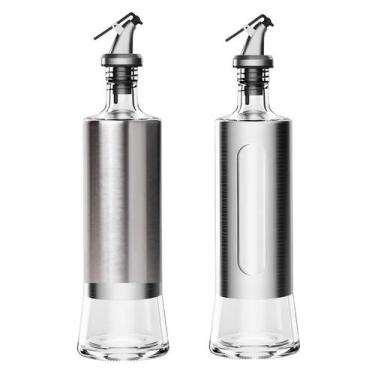 Imagem de Galheteiro Porta Azeite Vinagre De Vidro Com Inox 300ml - RIO HOME