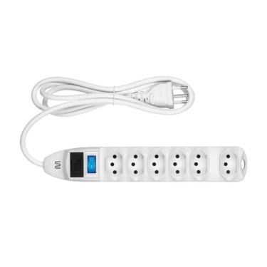 Imagem de Filtro De Linha Multilaser Wi222 6 Tomadas Linear Branco