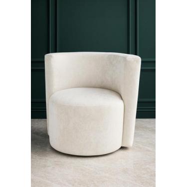 Imagem de Poltrona Decorativa Napa Orgânica em Bouclé  Sala, Escritório e Ambien