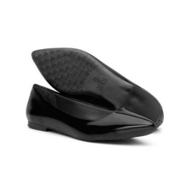 Imagem de Sapatilha sandalia rasteira bico fino feminina de couro confortavel-Feminino