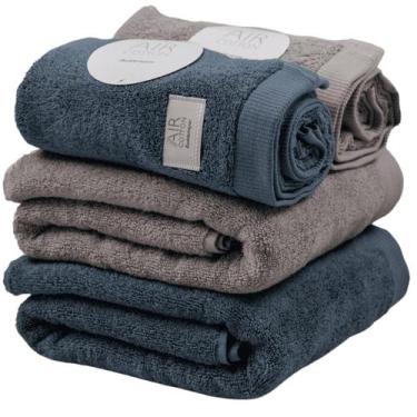 Imagem de Kit 4 Toalha Banhão Buddemeyer Dual Air Azul Cinza