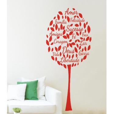 Imagem de Adesivo Decorativo De Parede E Vidro Arvore Palavras