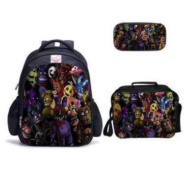 Imagem de Conjunto de mochilas: bolsa escolar Five Nights para crianças de 16 po