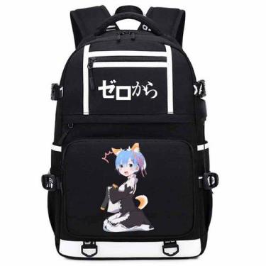 Imagem de Mochila Re: Zero Starting Life in Another World Rem's Cartoon - yiweis