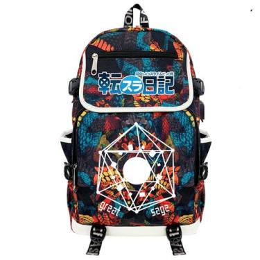 Imagem de Mochila escolar de anime Into A Slime Kids de algodão e poliéster - Yi