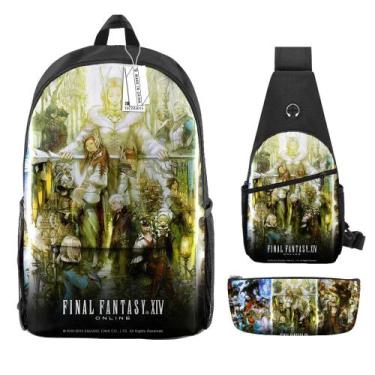 Imagem de Conjunto de mochilas Finals Fantasy Anime School, 3 unidades/lote para