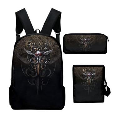 Imagem de Conjunto de mochilas Baldurs Gates Anime School, 3 unidades/lote para 