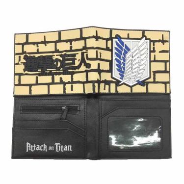 Imagem de Carteira Anime Characters Slim Bifold em couro PU 11,5x9 cm - Yiweisai