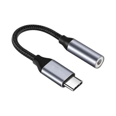 Imagem de Cabo Adaptador USB-C Para Conector De Fone De Ouvido De 3,5mm Para iPh