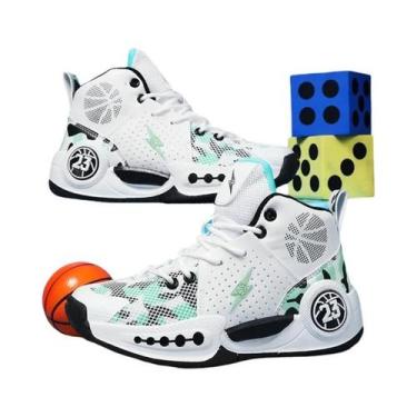 Imagem de Tênis De Basquete Masculino Respirável Em Malha, Antiderrapante E Resi