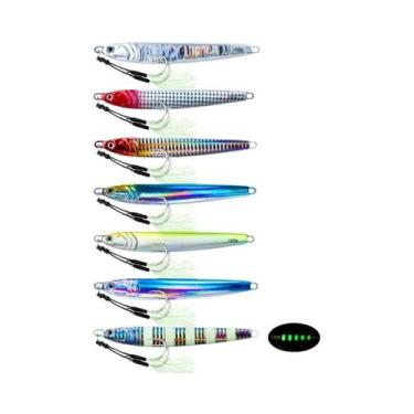 Imagem de Conjunto De 7 Iscas Luminosas Para Pesca Rápida, 40g-100g, 7 Cores, Is