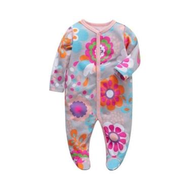 Imagem de Macacão De Algodão Macio Para Bebês Meninas E Meninos Com Mangas Longa