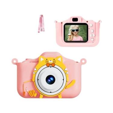 Imagem de Câmera Mini HD 1080P Para Crianças Em Formato De Gato Com Capa De Sili