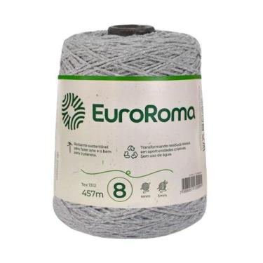 Imagem de Barbante Têxtil Nº8 Cores EuroRoma 600g 457m - Unidade -, Cinza