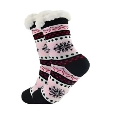 Imagem de 1 Par De Meia Térmica Forrada Lã Adulto Antiderrapante Frio Unissex - 