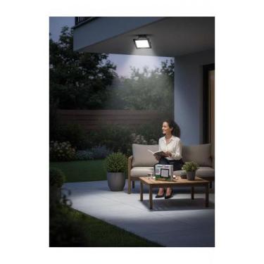 Imagem de Refletor LED Slim 50W 3000K Preto: Luz Aconchegante Área Ext - Congrat