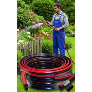 Imagem de Mangueira Jardim 30m Preta Reforçada Antidobra - Congratulations Store