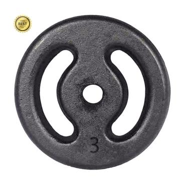 Imagem de Anilha 3kg Super Premium Ferro Fundido Pintada Academia-Unissex