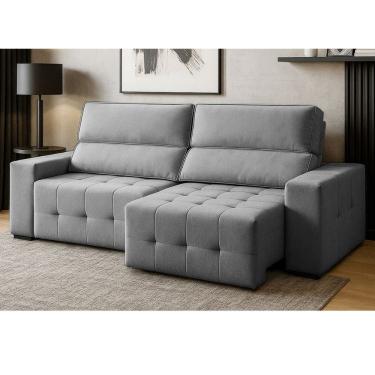 Imagem de Sofa 3 Lugares Retratil Reclinavel 210cm Linho Village Ferguile