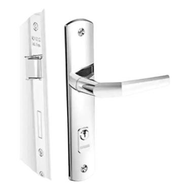 Imagem de Fechadura Externa Cromada Popline Reta 40x53 Soprano Cor Pra - Congrat