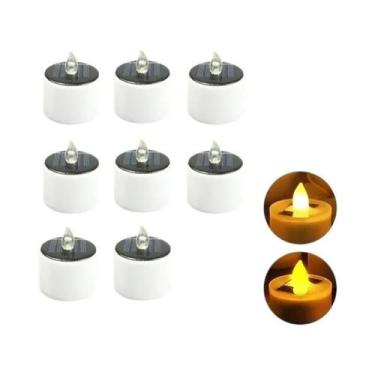 Imagem de Velas LED Solares Recarregáveis À Prova d'Água Para Decoração De Jardi