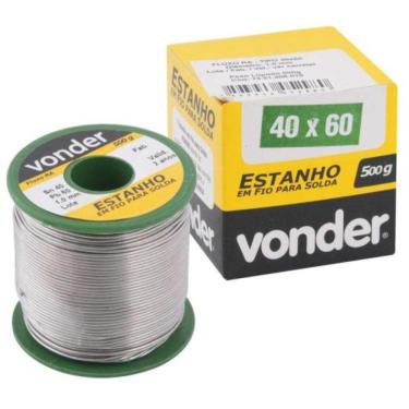 Imagem de Estanho Em Fio Para Solda 500g Verde 40x60 1mm Vonder