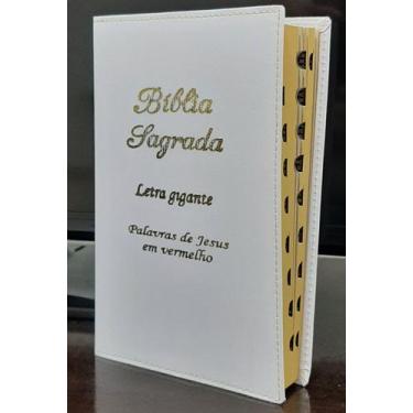 Imagem de Bíblia Sagrada capa de Couro Branca - SBB