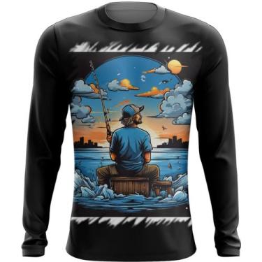 Imagem de Camiseta Manga Longa Pesca Esportiva Peixes Azul Paz 10 - Kasubeck Sto
