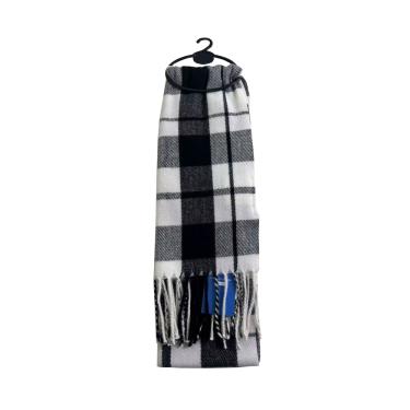 Imagem de Pashmina Quadriculado Preto e Branco Basic+ Confortável
