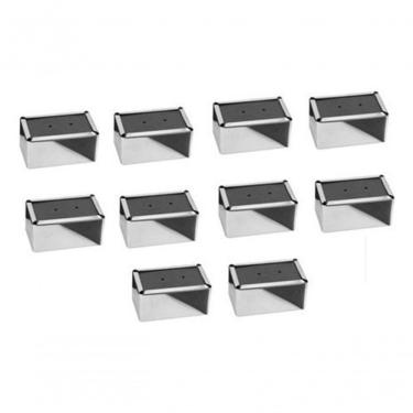 Imagem de Kit 10 Porta Guardanapo H3a para Papel em Aço Inox Deitado 16x14 Uso em Mesa Inox Higipack