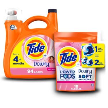 Imagem de Kit Tide Detergente Líquido 3,9 L + 18 Cápsulas April Fresh