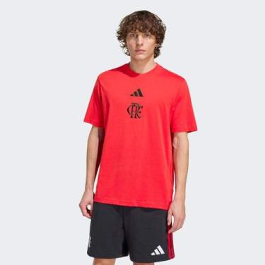 Imagem de Camiseta Adidas Flamengo Grafica DNA Vermelha, P