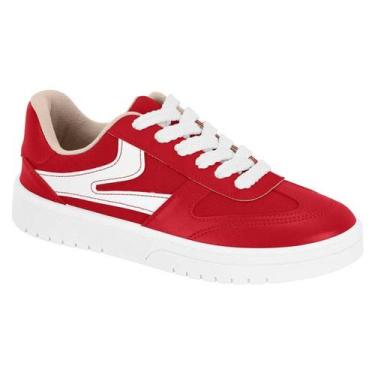 Imagem de Tênis Feminino Casual Flatform Moleca - Vermelho , 38