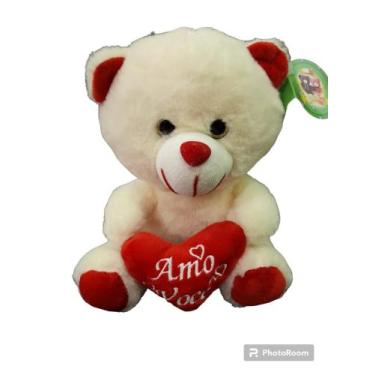 Imagem de Urso de pelúcia fofo com coração - Tuka toys 