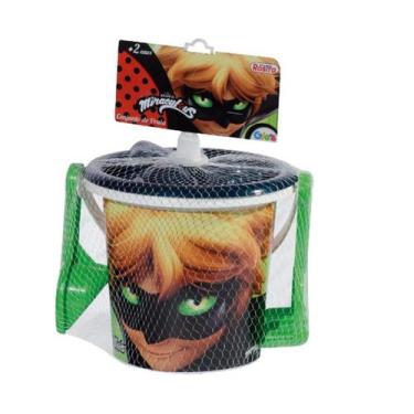 Imagem de Baldinho de Praia Cat Noir Miraculous com Acessório Verde/Preto 9319 -