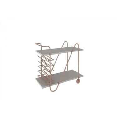 Imagem de Bar London Off White Br C/Metal Cobre Rudnick