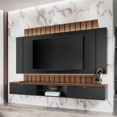 Imagem de Home Suspenso Ilusion 2,2 HB Moveis, Preto/Castanho