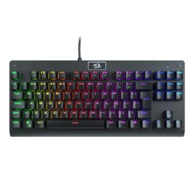 Imagem de Teclado mecanico usb gamer dark avenger rgb switch blue redragon k568r