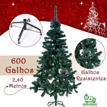 Imagem de Arvore de Natal 2,40Metros Pinheiro Verde Grande Pé de Ferro - Klizz, 