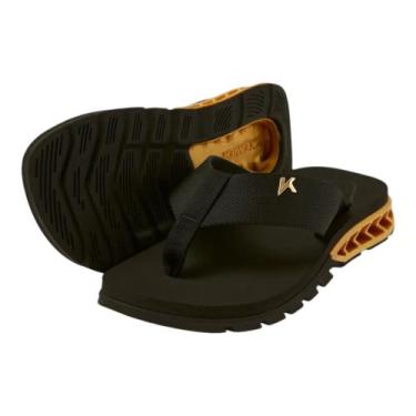 Imagem de Chinelo Kenner Rakka Original Masculina Confortável -, Preto, Dourado,